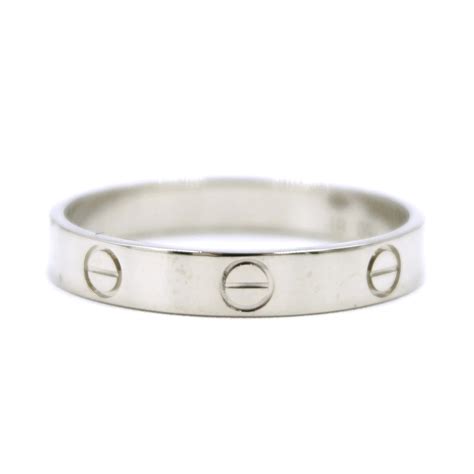 silver cartier love ring